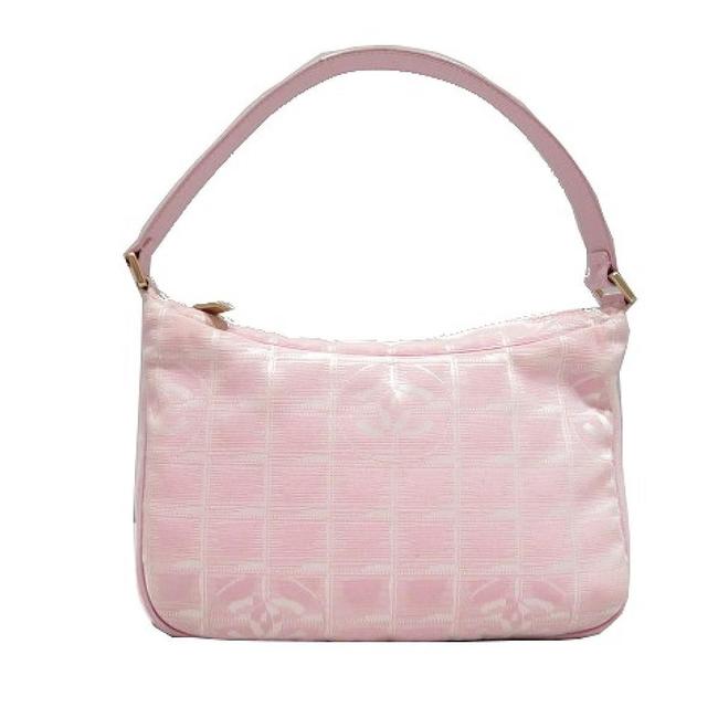 Chanel New Travel Line One Ladies Pink Canvas Shoulder Bag 