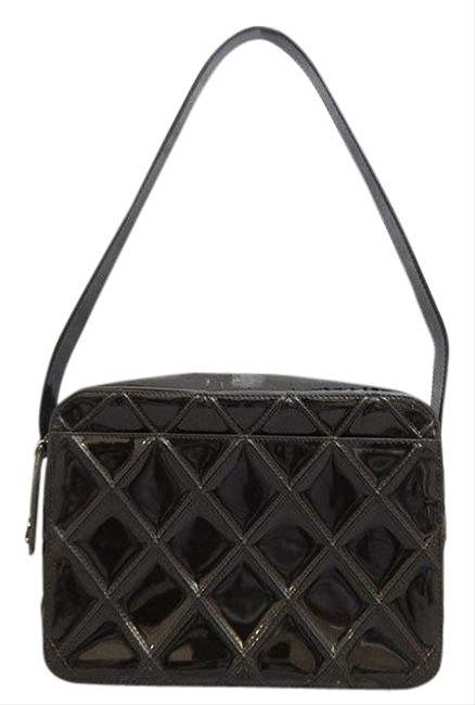 Chanel One Semi Matasse Ladies Enamel Patent Brown Shoulder Bag 