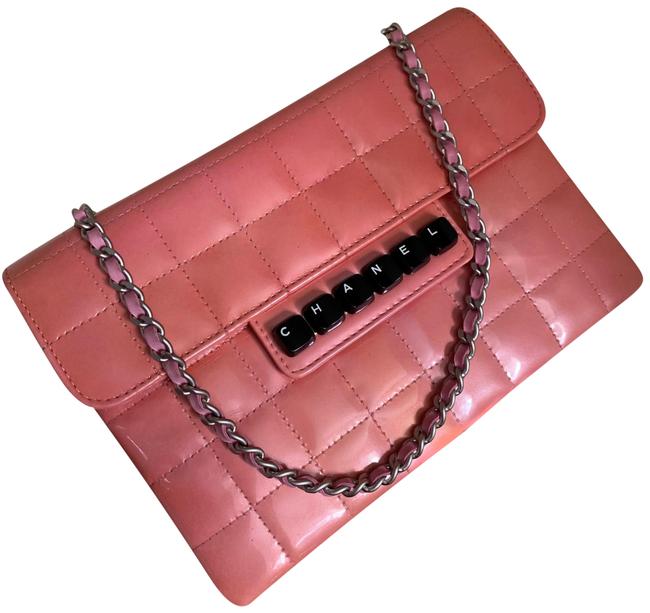 Chanel Patent Quilted Keyboard Leather Shoulder Bag 