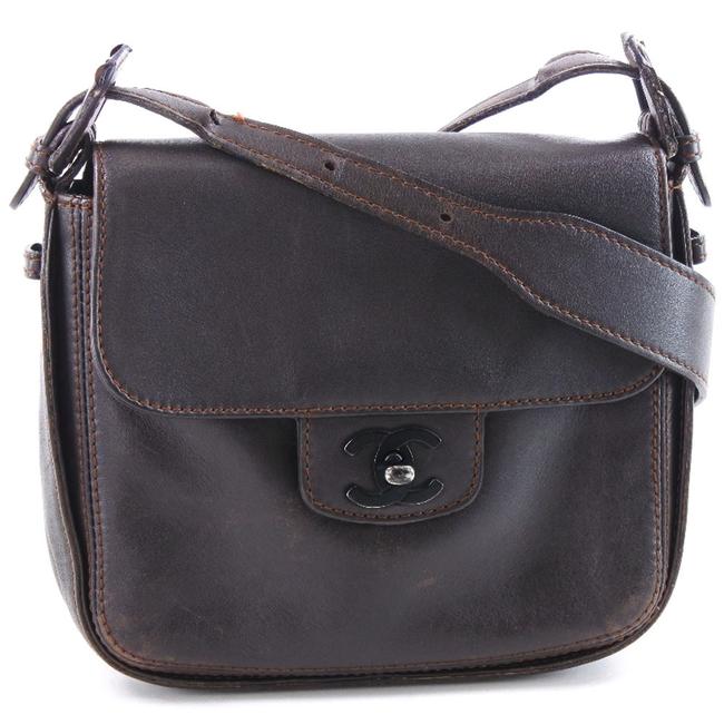 Chanel Pochette Calf Tea Ladies Brown Shoulder Bag 