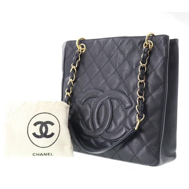 Chanel Quilted Matelasse Chain Hand Caviar #6084c16b Black Shoulder Bag 