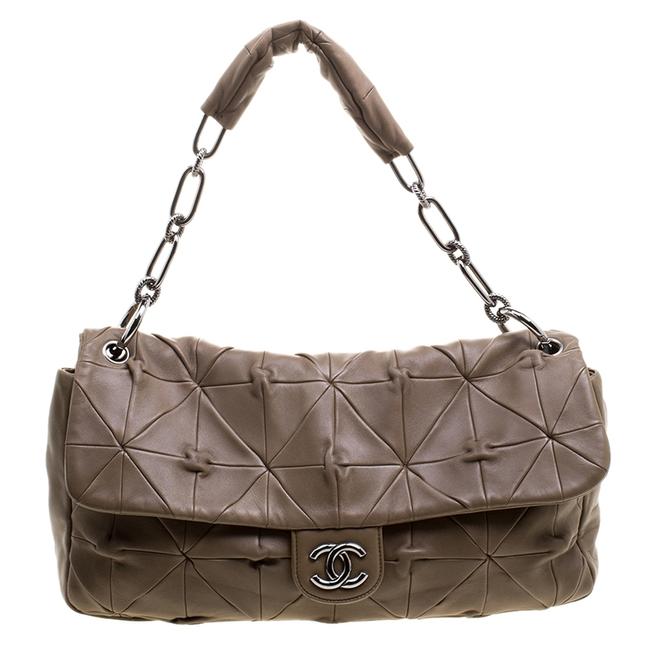 Chanel Quilted Urban Day Flap Brown Leather Shoulder Bag 