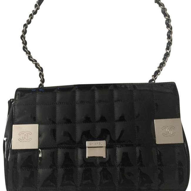 Chanel Sag Class Deriv Black Patent Leather Shoulder Bag 