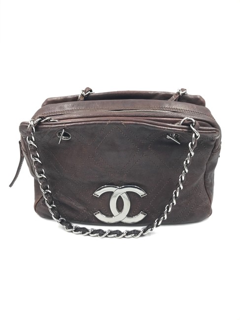Chanel Shopping Brown Leather Shoulder Bag 