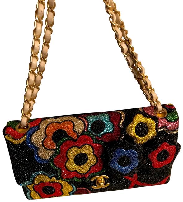 Chanel Single Flap Swarovski Crystal Shoulder Bag 