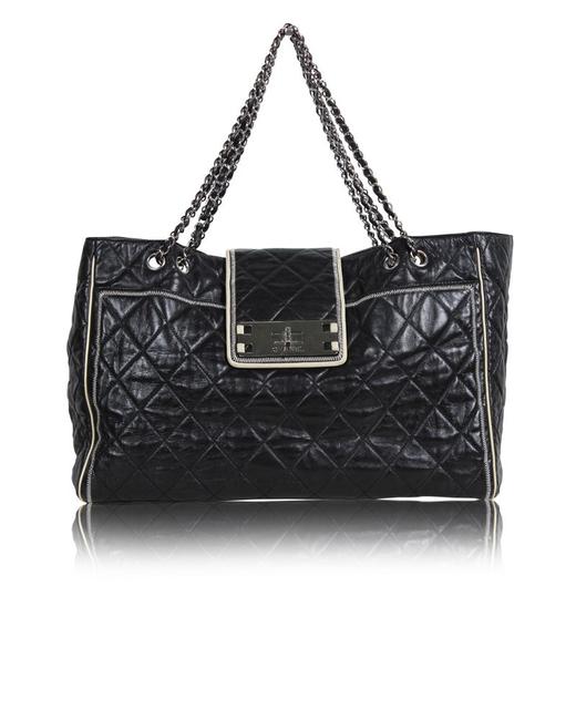 Chanel Sling with Chain Black Leather Shoulder Bag 