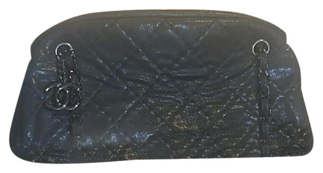 Chanel Sparkly Quilted Purse with Duster Black Shoulder Bag 