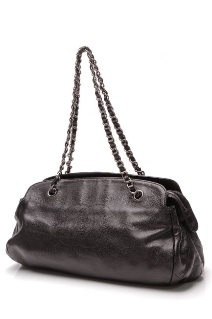 Chanel Timeless Caviar Black Leather Shoulder Bag 