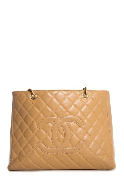 Chanel Timeless Tote Grand Shopper Tan Shoulder Bag 