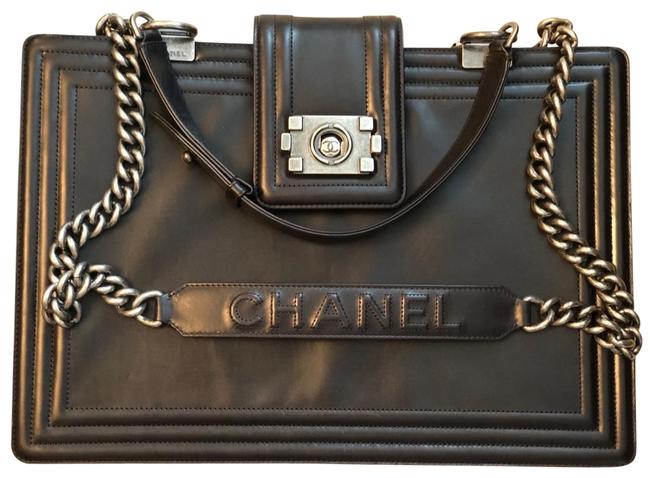 Chanel Shopping Boy Tote Black Shoulder Bag 