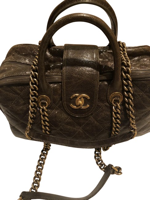 Chanel Tote Glazed Distressed Calf Shoulder Bag 