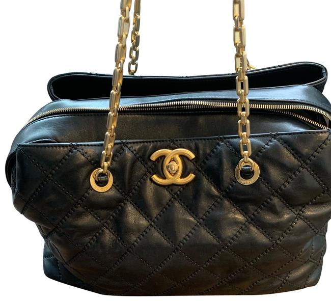 Chanel Tote Nubuck Leather Shoulder Bag 