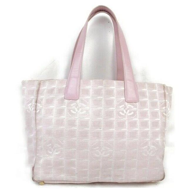 Chanel Tote Nylon #6248c10 Pink Shoulder Bag 