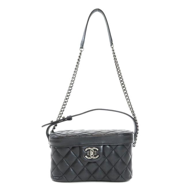 Chanel Vanity 2way Lambskin Ladies Black Shoulder Bag 