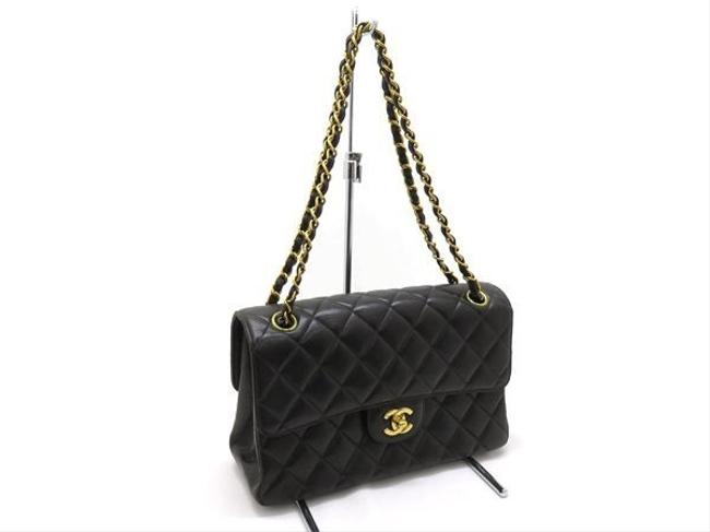 Chanel W Mattrasse Face Chain Gold Hardware Black Shoulder Bag 