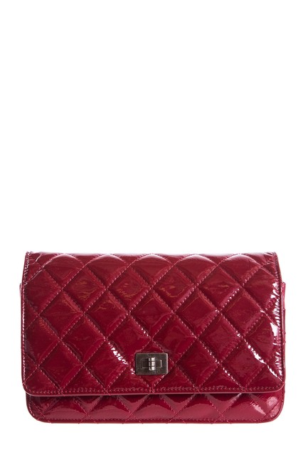 Chanel Wallet on Chain 255 Reissue Red Patent Leather Shoulder Bag 