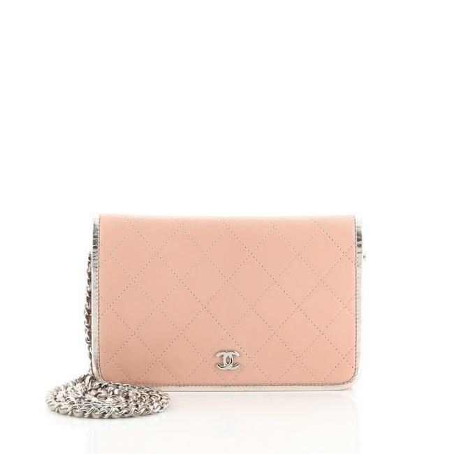 Chanel Wallet on Chain Bicolor Stitched Calfskin Shoulder Bag 