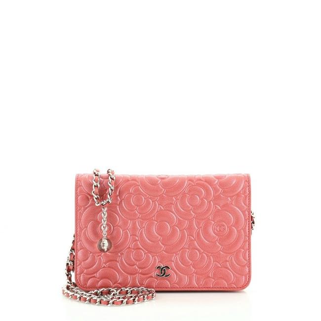 Chanel Wallet on Chain Camellia Goatskin Shoulder Bag 