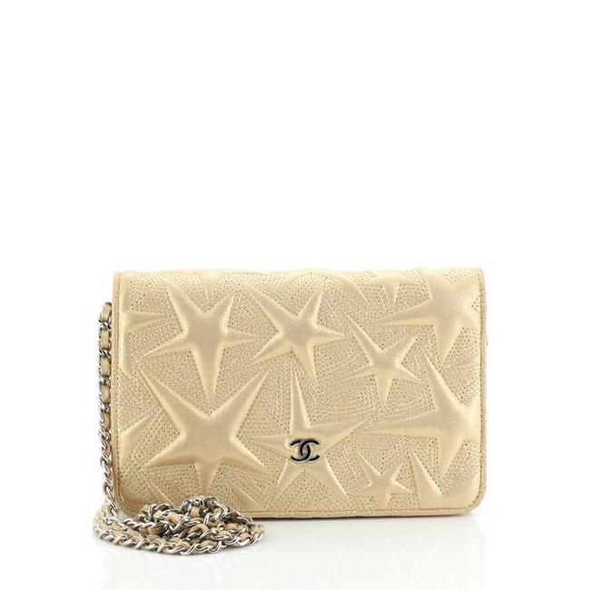 Chanel Wallet on Chain Star Embossed Lambskin Shoulder Bag 