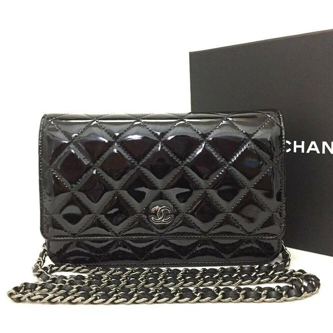 Chanel Wallet on New Quilted Patent Leather Woc Black Shoulder Bag 