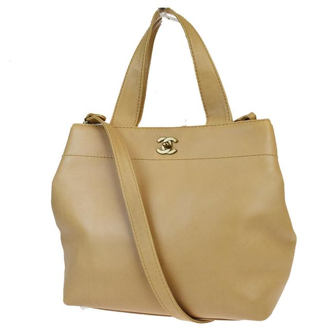 Chanel Way Beige Leather Shoulder Bag 