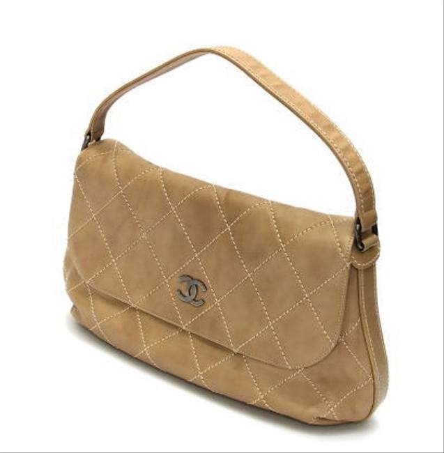 Chanel Wild Stitch 1810054 Ivory Shoulder Bag 