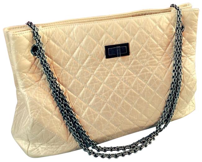 Chanel 2.55 Reissue Classic Light Gold  Champagne Quilted Calfskin Tote