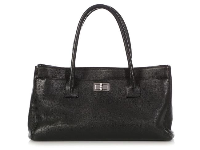Chanel 2.55 Reissue East West Cerf Caviar Black Leather Tote