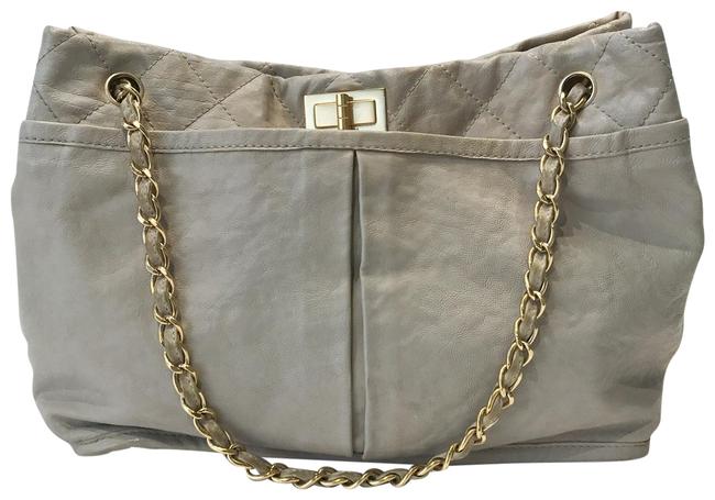 Chanel 2.55 Reissue Bag Large Grey Leather Tote