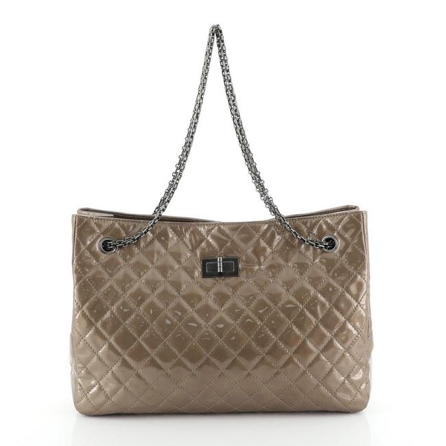 Chanel 2.55 Reissue Reissue Quilted Large Brown Patent Leather Tote