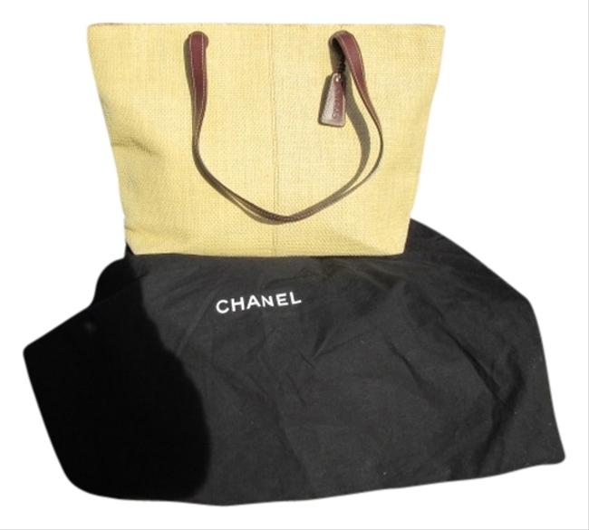 Chanel Amazing Beige Leather and Straw Tote