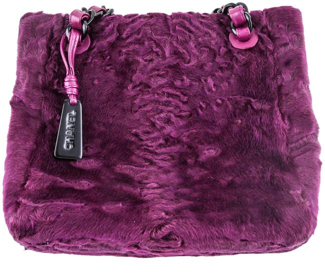 Chanel Astrakahan Purple Lamb Fur Tote