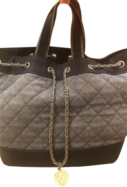 Chanel Backpack Madallian Quilted BlueDenim Tote