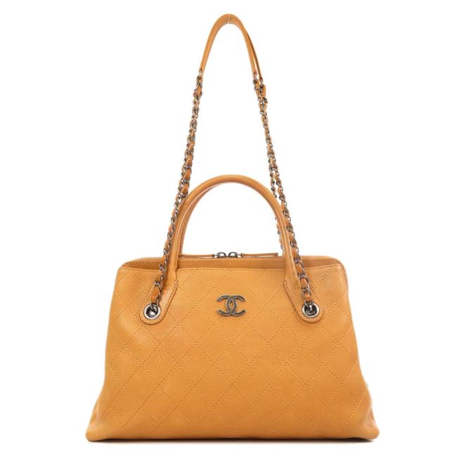 Chanel Bag 2way Coco Mark Calf Ladies Brown Tote