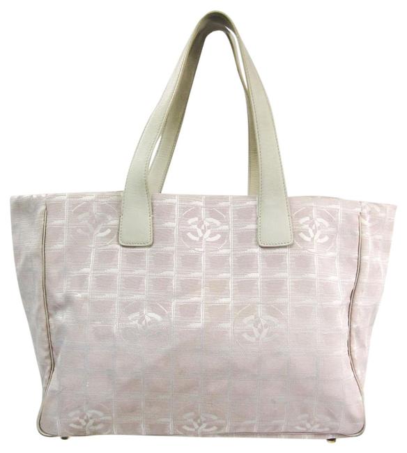 Chanel Bag A15991 Womens Light Pink  Off white New Travel Line Tote