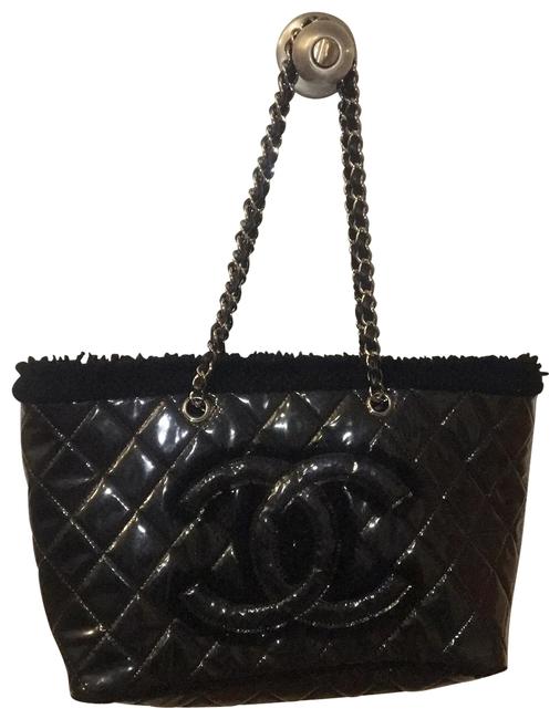 Chanel Bag Black Canvas Tote