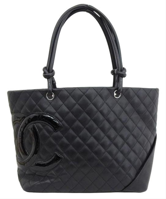 Chanel Bag Cambon Genuine Large X 12th Black Leather Tote