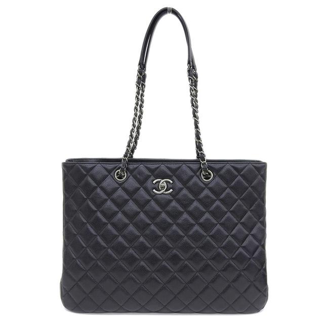 Chanel Bag Chain A91046 Black Caviar Leather Tote