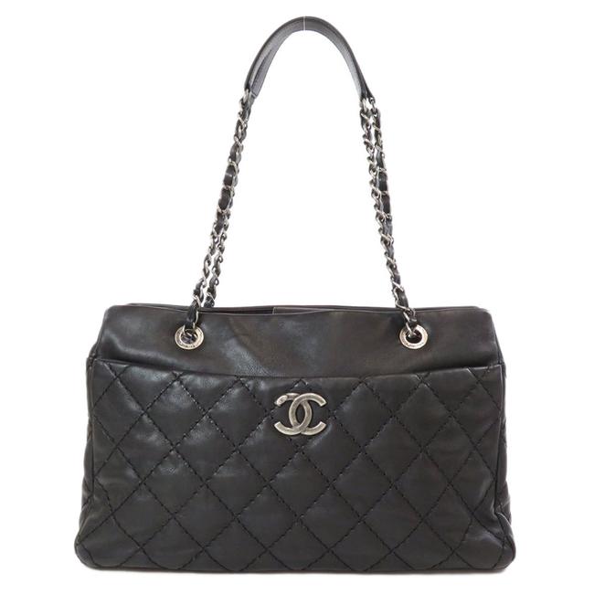 Chanel Bag Chain Calf Ladies Black Tote