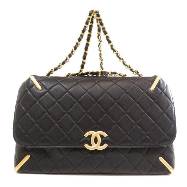 Chanel Bag Chain Shoulder Ladies Black Leather Tote
