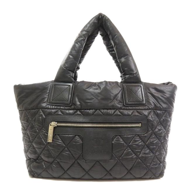 Chanel Bag Coco Ladies Black Nylon Tote