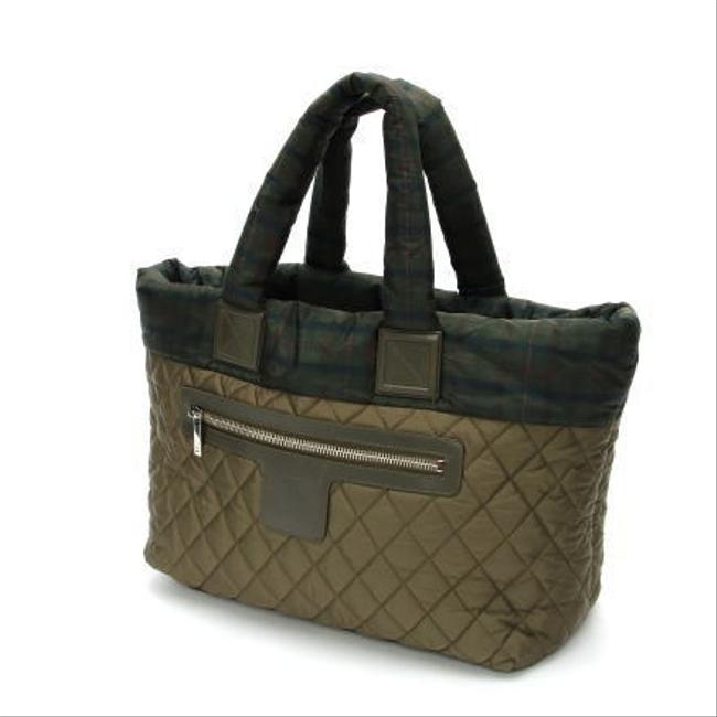 Chanel Bag Cocoon Coco Medium Mm A48611 1820057 Khaki Nylon Tote