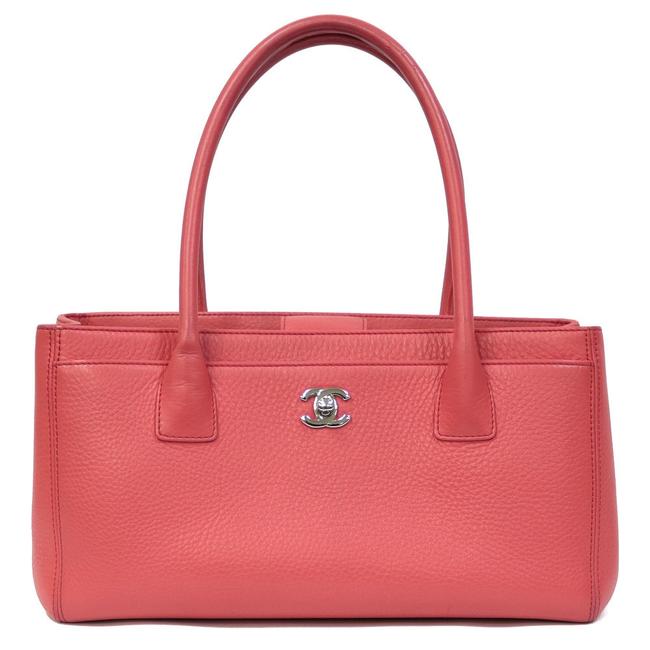 Chanel Bag Executive Coco Mark Cc Skin Turn Rock Pink Caviar Leather Tote