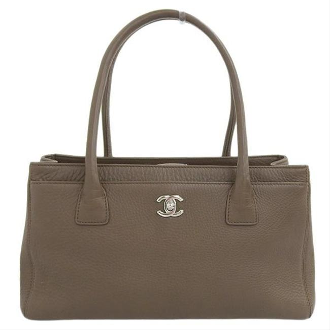 Chanel Bag Genuine Leather Executive Brown Tote