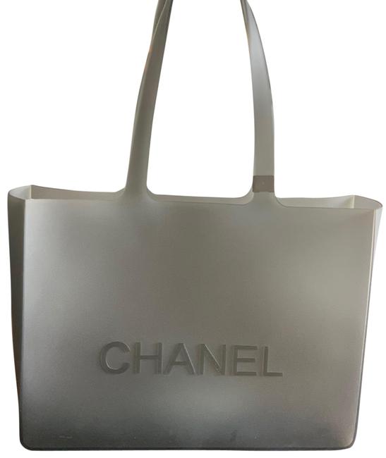 Chanel Bag Grey Jelly Rubber Tote