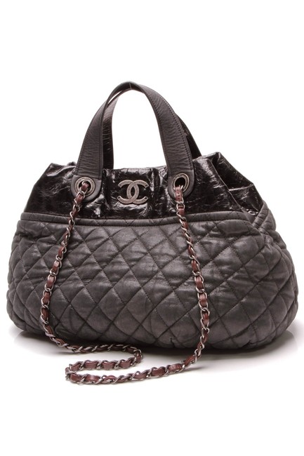 Chanel Bag In The Mix Small Black Calfskin Leather Tote