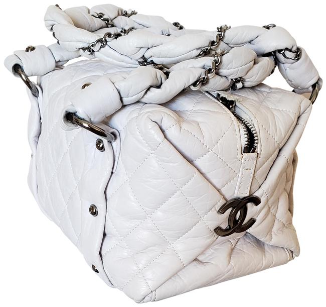 Chanel Bag Lady Braid White Leather Tote