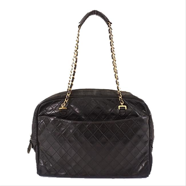 Chanel Bag Matelasse Black Leather Tote