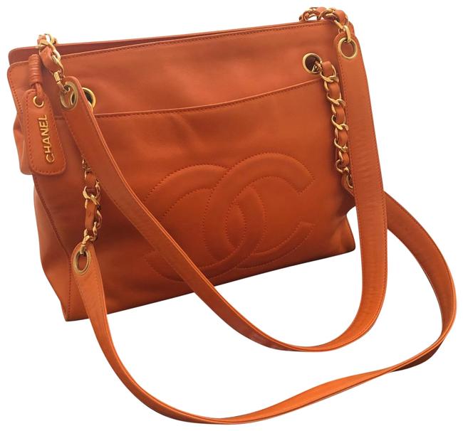 Chanel Bag Orange Leather Tote