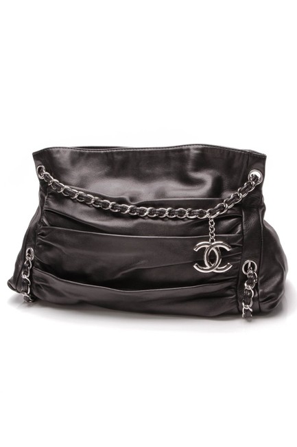 Chanel Bag Sharpei Large Black Lambskin Leather Tote